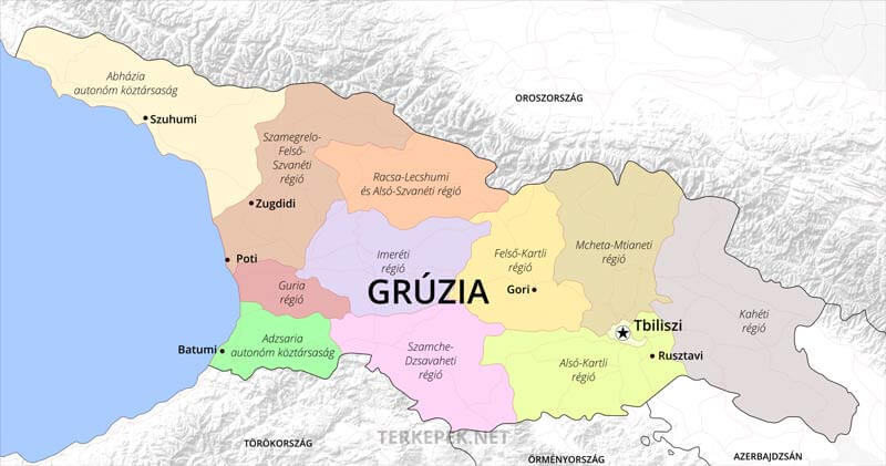 Grúzia térkép